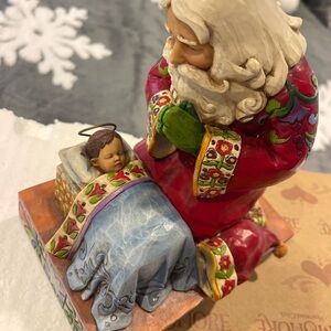 Jim Shore Santa with Baby Jesus Figurine - “The Real Meaning of Christmas “